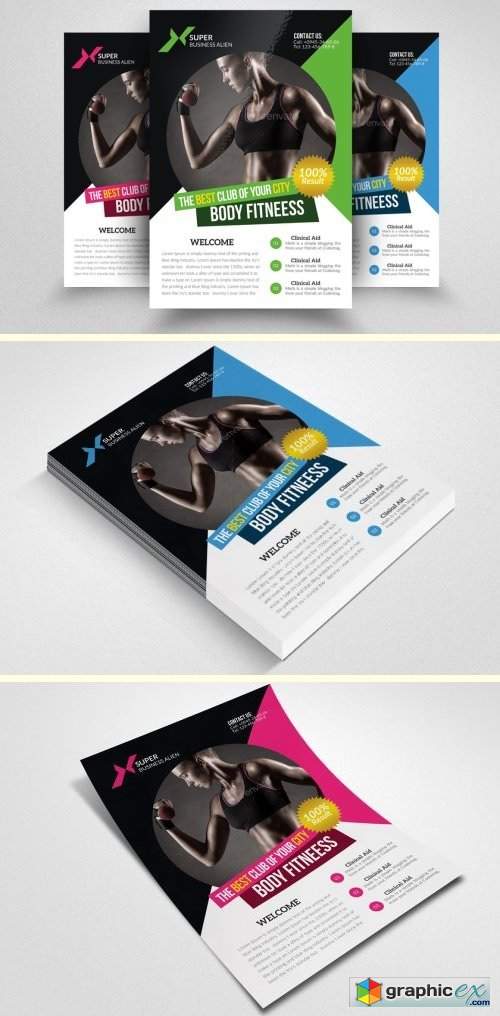 Body Fitness Club Flyer Template