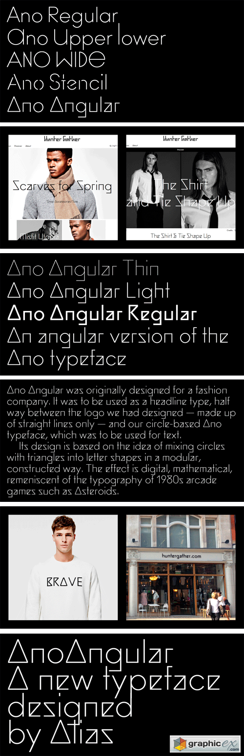 Ano Angular Font Family