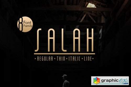 Salah Font Family - 8 Fonts