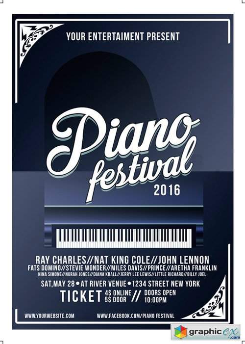 Piano Festival Flyer Template 2516382