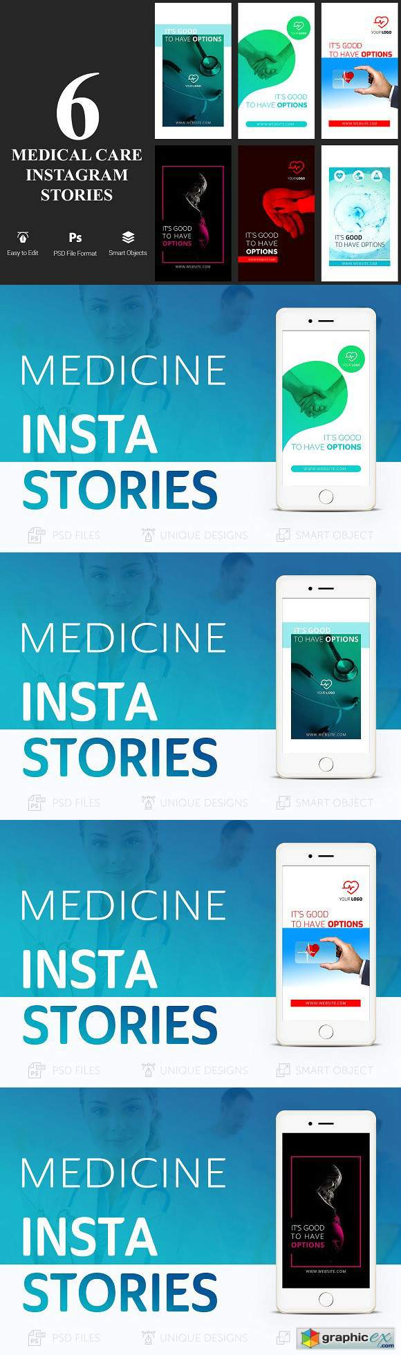 6 Medical Care Instagram Stories