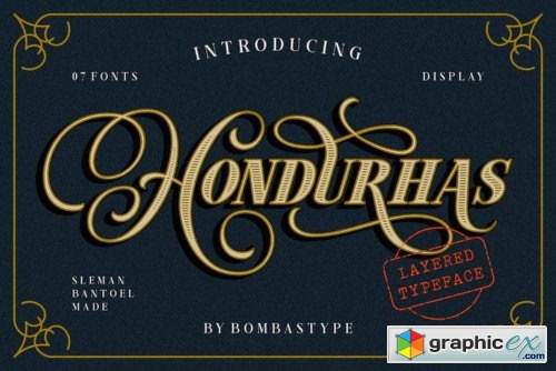 Hondurhas Font Family - 7 Fonts
