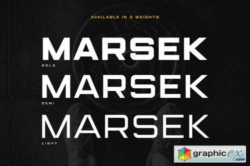 Marsek Font Family - 3 Fonts