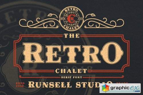 Retro Chalet Font Family - 2 Fonts