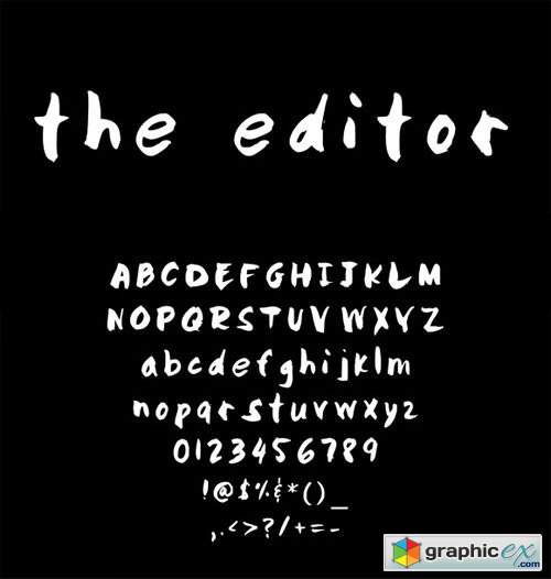 Hand Written font- "The Editor" 28898
