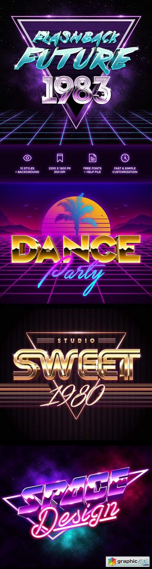 80s Style Text Effects