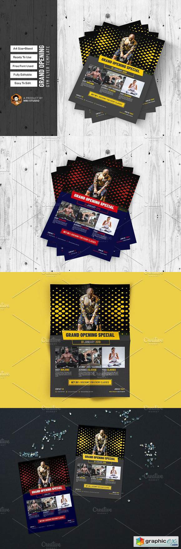Grand Opening GYM Flyer Template