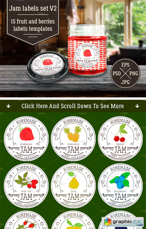 Jam Labels Design Template Vol.2 » Free Download Vector Stock Image