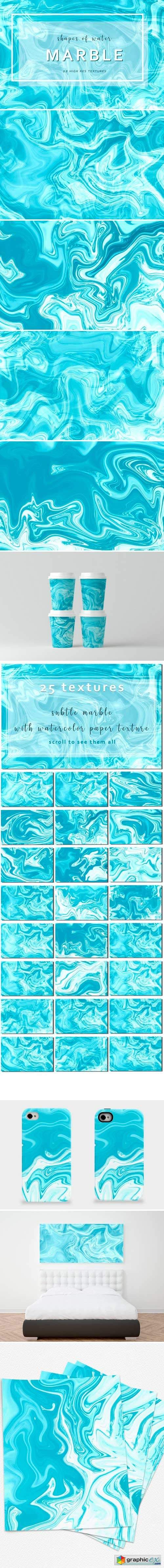 25 Marble Textures "Shapes of Water"