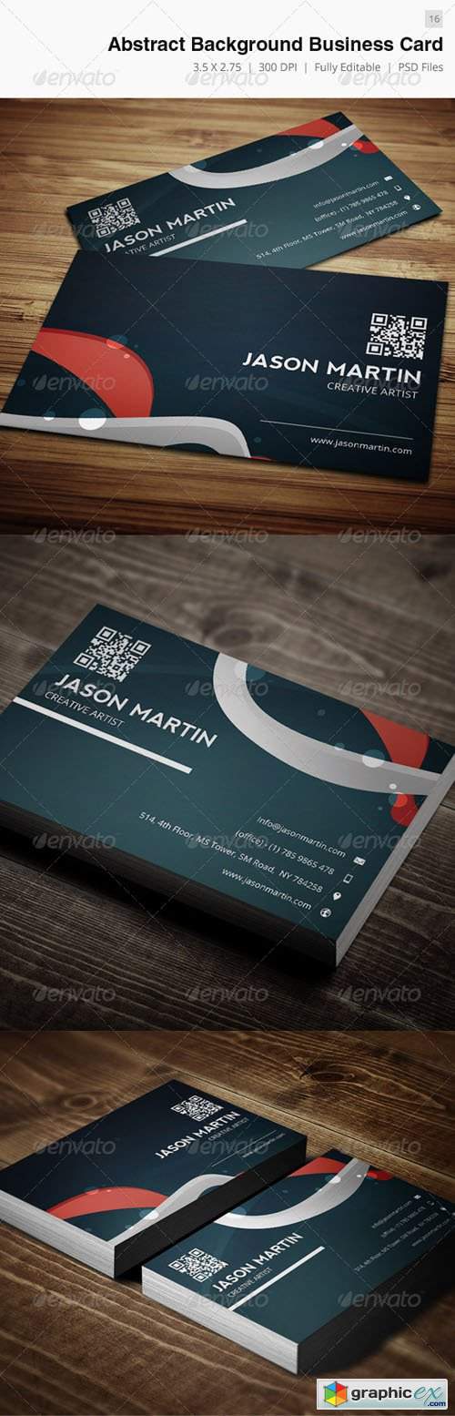 Abstract Background Creative Business Card - 16 3929798