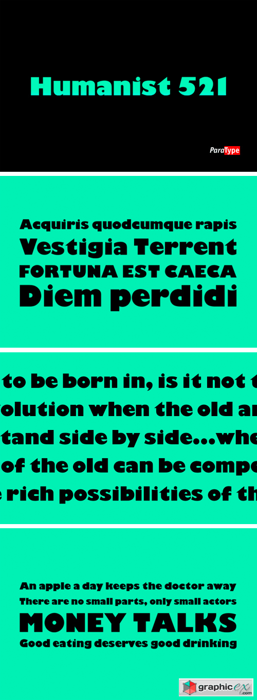 Humanist 521 Font Family
