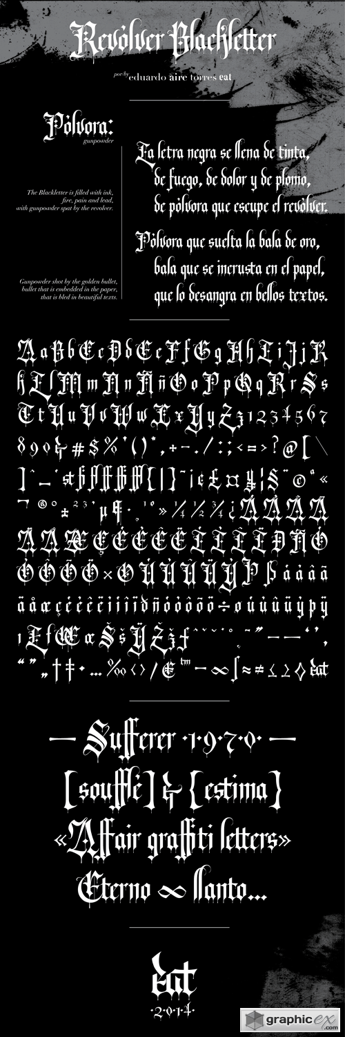Revolver Blackletter Typeface
