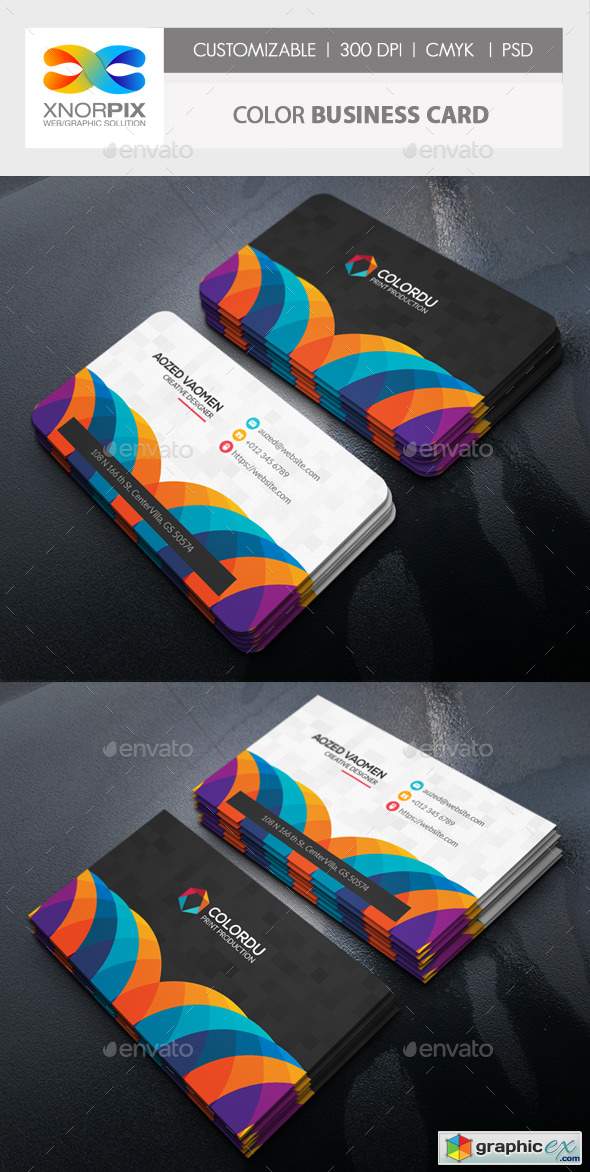 Color Business Card 22094545