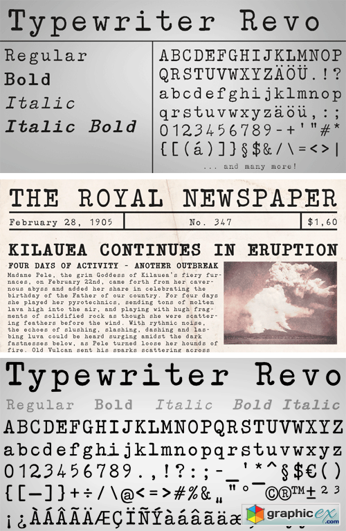 Typewriter Revo Font Family