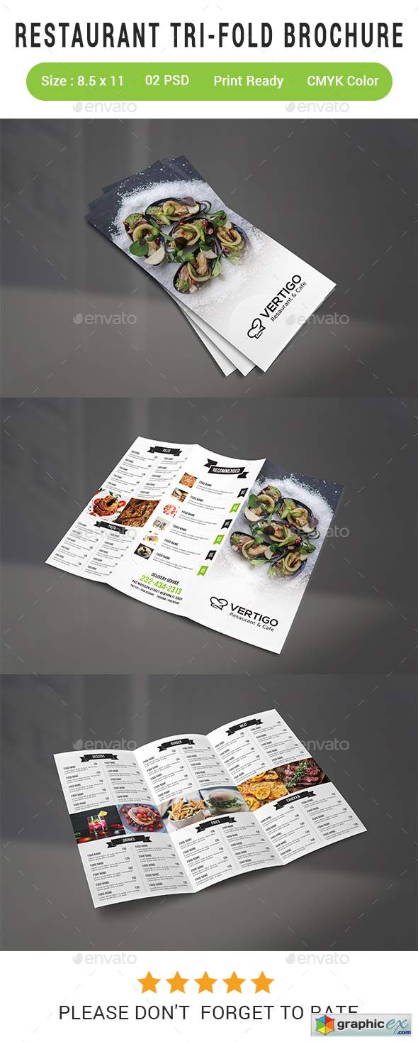 Restaurant Tri-fold Brochure