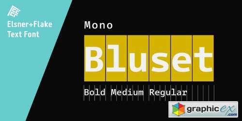 Bluset Now Mono Family - 6 Fonts