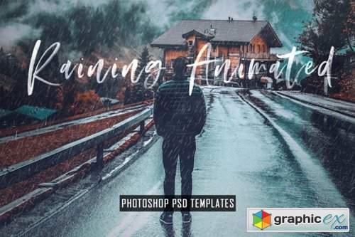 Animated Raining Effects - Photoshop PSD Templates & Actions