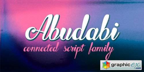 Abudabi Font Family - 3 Fonts