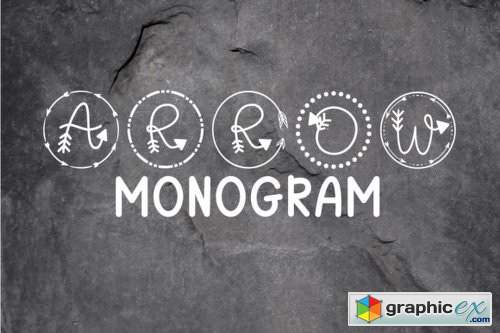 Arrow Monogram Font