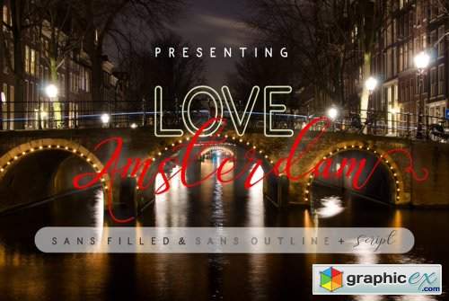 Love Amsterdam - 3 Fonts