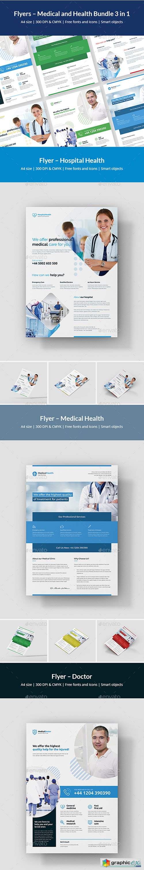 Flyer – Medical and Health Bundle 3 in 1