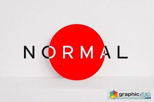 NORMAL - Minimal Sans Serif Typeface Font Family - 5 Fonts