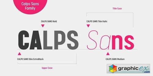 Calps Sans Font Family - 36 Fonts