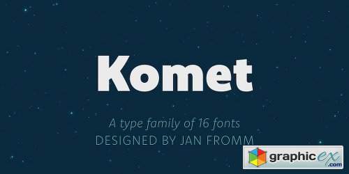 Komet Font Family - 16 Fonts