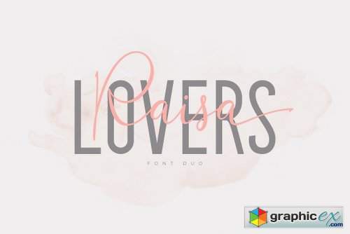 Raisa Lovers Font Duo Font Family - 2 Fonts
