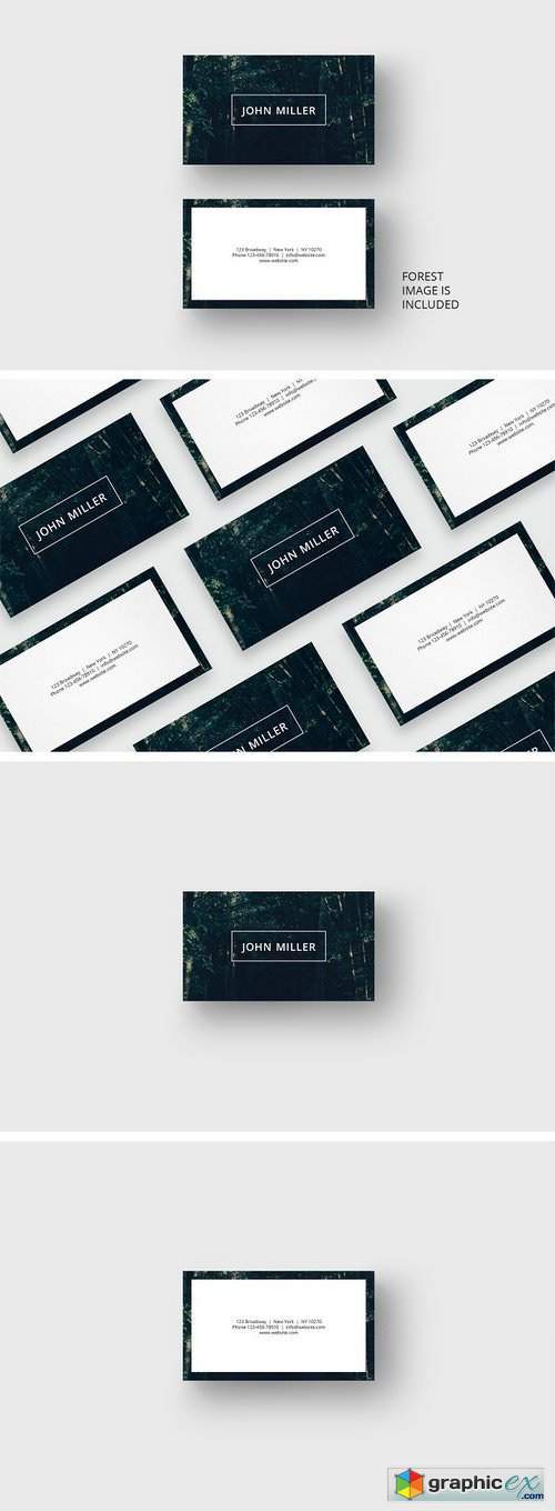 Forest business card template