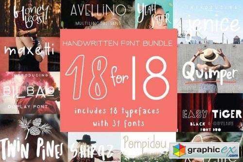 18 Handcrafted Fonts