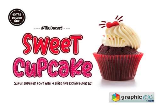 Sweet Cupcake Font Family - 4 Fonts