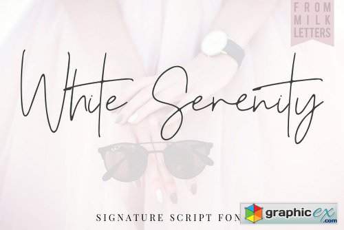White Serenity Signature Font