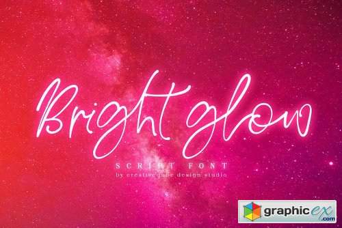 Bright Glow Script Font Family - 2 Fonts