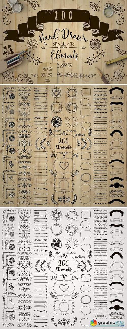 200 Decorative Elements