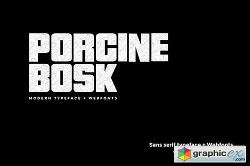 Porcine Bosk - Modern typeface + WebFont