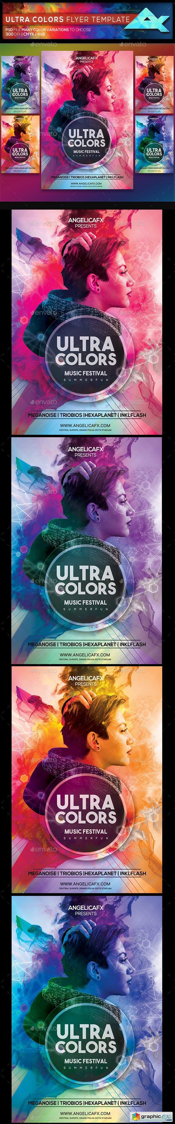 Ultra Colors Photoshop Flyer Template