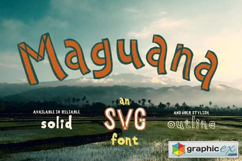 Maguana ~ Hand-drawn SVG Font 2649445