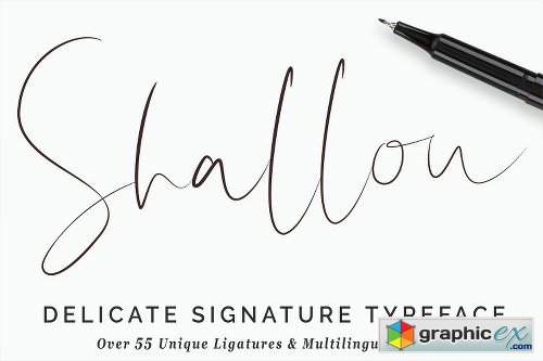 Shallou Signature Script Typeface