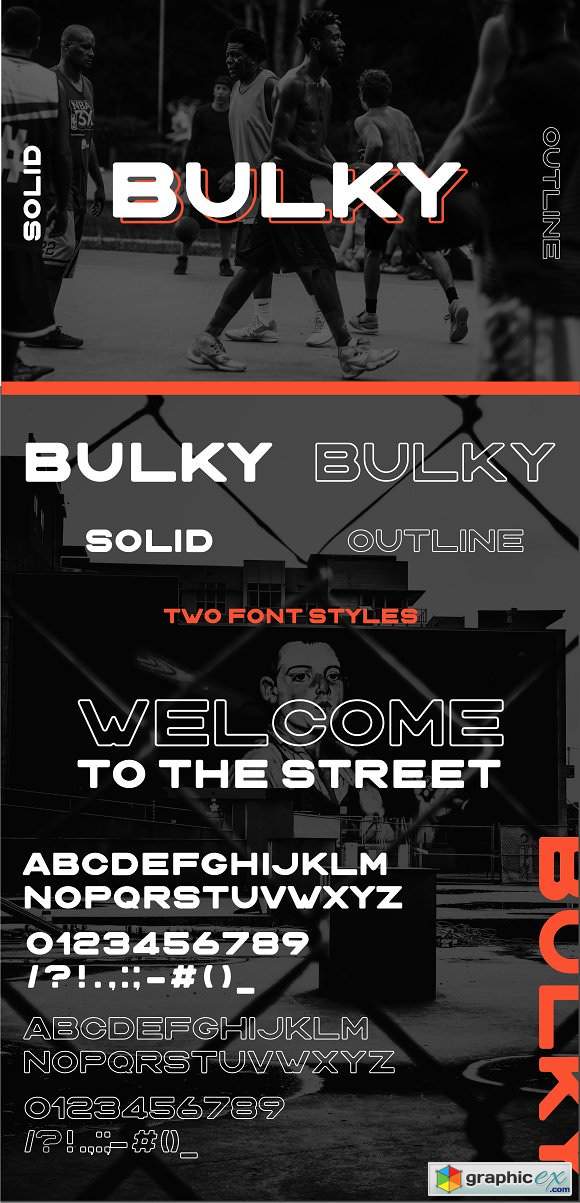 BULKY Display typeface, 2 styles