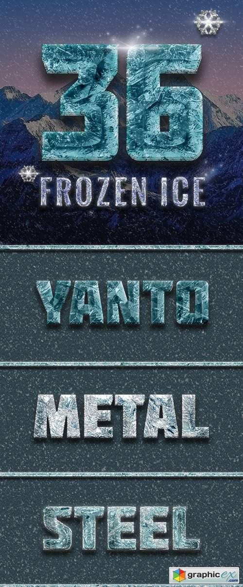 36 Frozen Ice Text Effect
