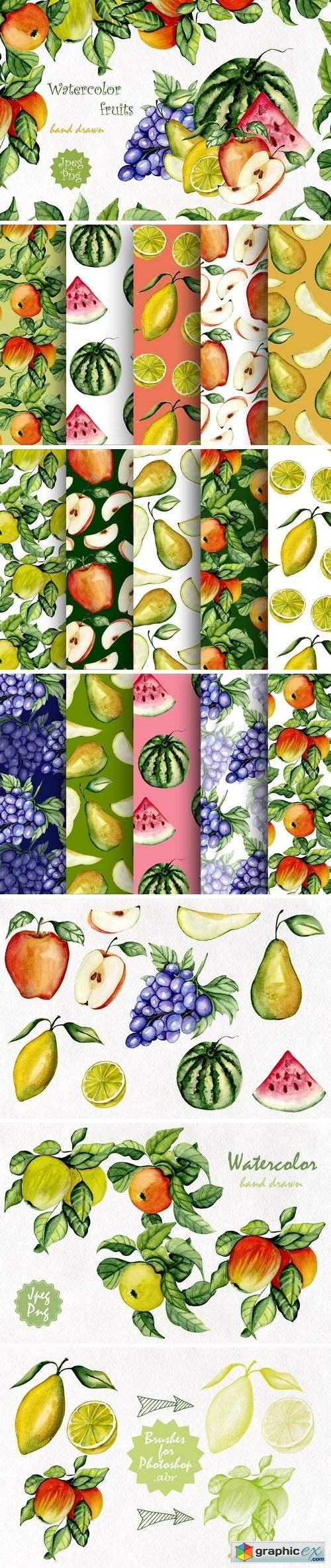 Watercolor fruits 542760