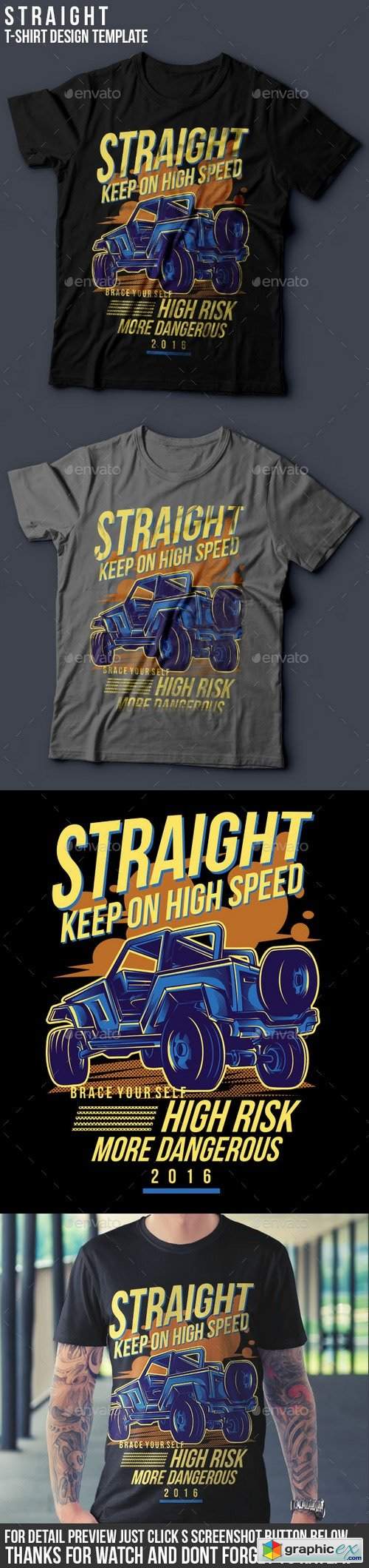 Straight T-Shirt Design