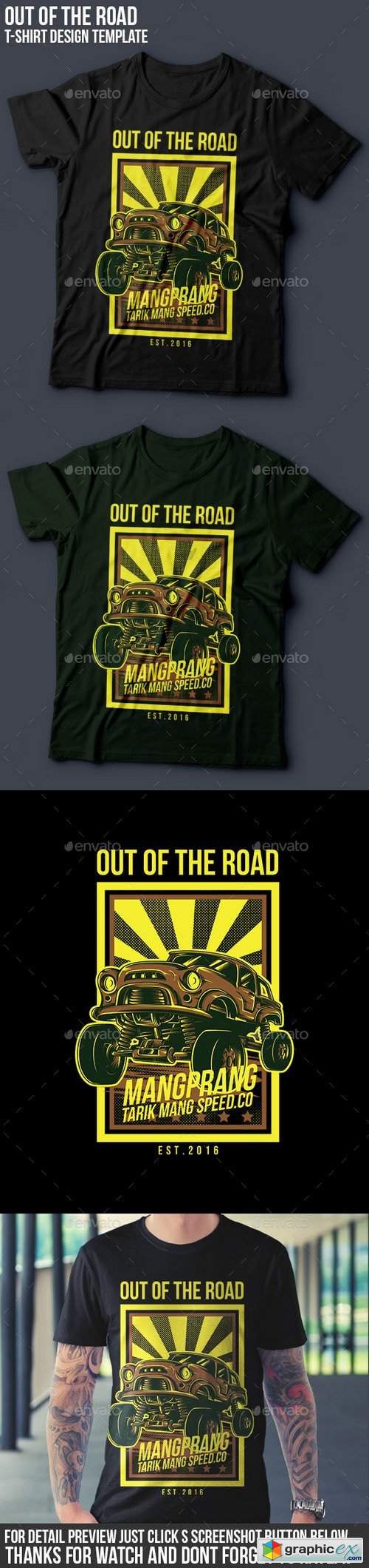 Out of the Road T-Shirt Design