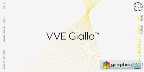 VVE Giallo Font Family - 16 Fonts