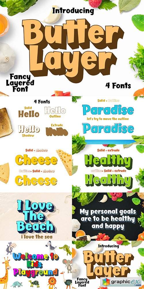 Butter Layer 4 Fonts