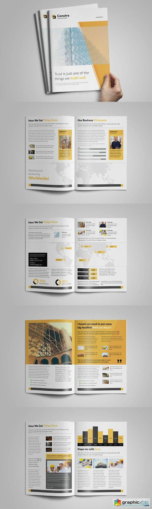 Construction A4 Brochure - InDesign