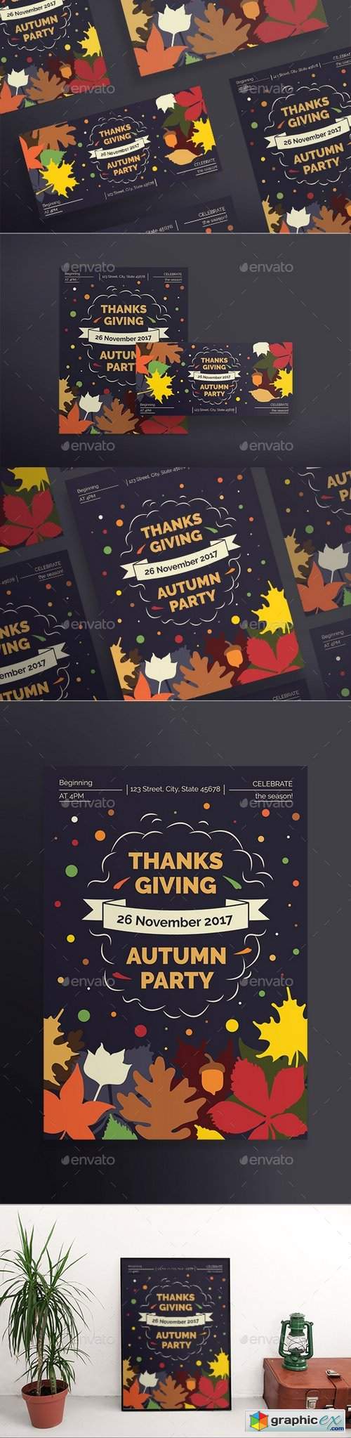 Thanksgiving Party Flyers 20652679
