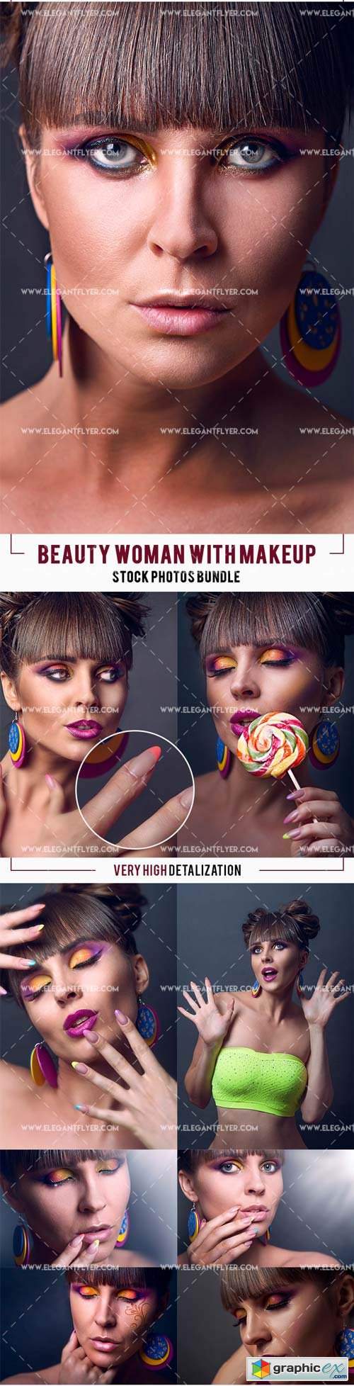 Stock Photos V4 2018 Bundle of Beauty Woman with Makeup – Beauty Girl’s Face