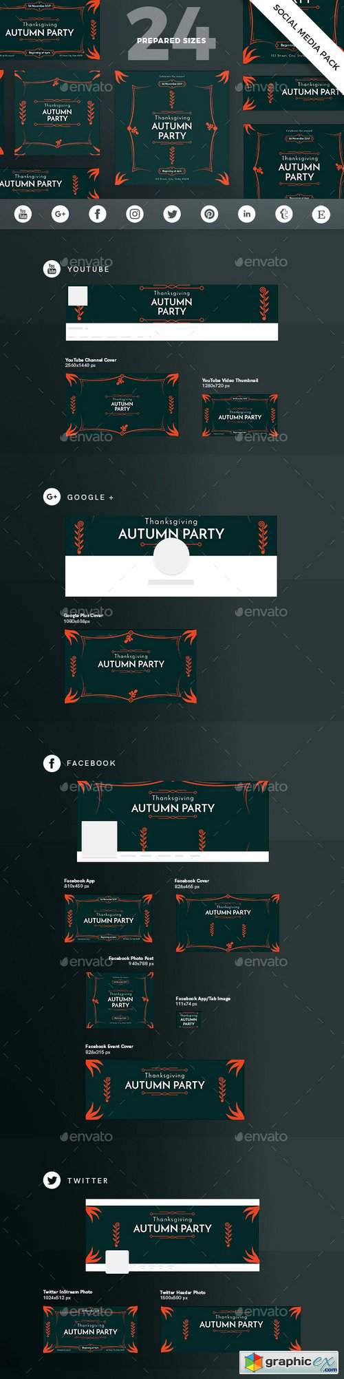 Autumn Party Social Media Pack